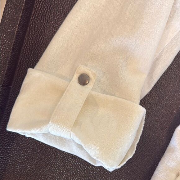 Caslon White Linen blend Open Front Blazer size medium - Picture 8 of 10